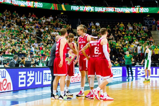 KOWNO, ZALGIRIO ARENA 03.07.2021 KWALIFIKACJE OLIMPIJSKIE TOKYO 2020 FIBA OLYMPIC QUALIFYING TOURNAMENT 2020 POLFINAL SEMIFINAL LITWA - POLSKA LITHUANIA - POLAND NZ MIKE TAYLOR, JAKUB GARBACZ (30), MICHAL SOKOLOWSKI (3), ALEKSANDER BALCEROWSKI (2), A.J. SLAUGHTER (6), MATEUSZ PONITKA (9) Pawel Pietranik NEWSPIX.pl --- Newspix.pl  PIETRANIK030721_121