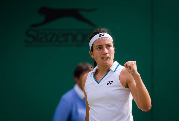 July 3, 2021: Anastasija Sevastova of Latvia in action during the third round at the 2021 Wimbledon Championships Grand Slam tennis tournament against Barbora Krejcikova of the Czech Republic - ZUMAa181 20210703_zaa_a181_147 Copyright: xRobxPrangex