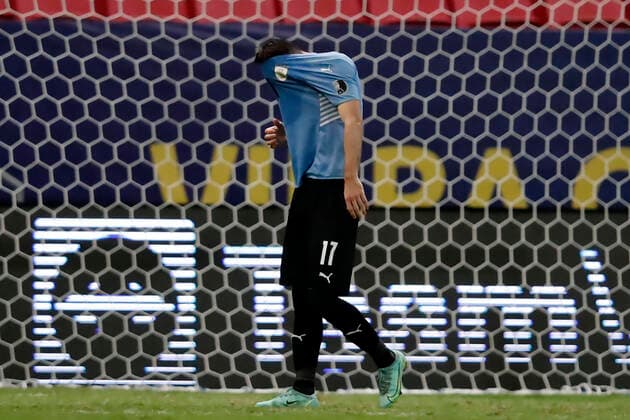 Uruguay x Colombia BRASÍLIA, DF - 03.07.2021: URUGUAY X COLOMBIA - Match between , Uruguay x Colombia valid quarterfinal match Copa America Brazil 2021 , held at Estádio Nacional Mané Garricha , on Saturday (3rd). In the photo, Player Mathias Viana lost penalty Uruguay (Photo: Francisco Stuckert Fotoarena) x2088618x  FranciscoxStuckert