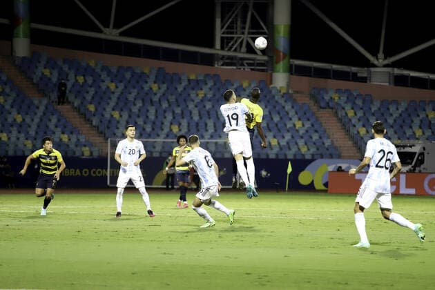 July 3, 2021, Goiania, Brazil: Soccer match between Argentina and Ecuador, valid for Quartas-Final of Copa America, at Pedro Ludovico Teixeira Olympic Stadium, in Goiania, on Saturday night (3). Argentina won 3-0.  Copyright: xLecoxVianax