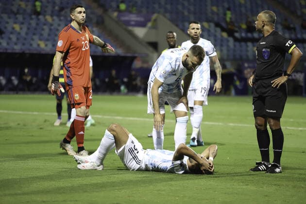 July 3, 2021, Goiania, Brazil: Soccer match between Argentina and Ecuador, valid for Quartas-Final of Copa America, at Pedro Ludovico Teixeira Olympic Stadium, in Goiania, on Saturday night (3). Argentina won 3-0.  Copyright: xLecoxVianax