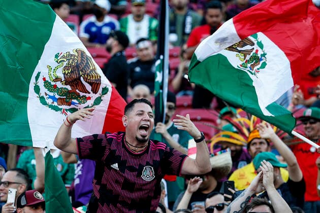 July 3, 2021, Los Angeles, California, USA: A Mexico fan yells prior to an International Friendly, Länderspiel, Nationalmannschaft soccer match between Nigeria and Mexico at the Los Angeles Memorial Coliseum in Los Angeles, Saturday, July. 3, 2021. Los Angeles USA - ZUMAc68_ 20210703_zaf_c68_015 Copyright: xRingoxChiux