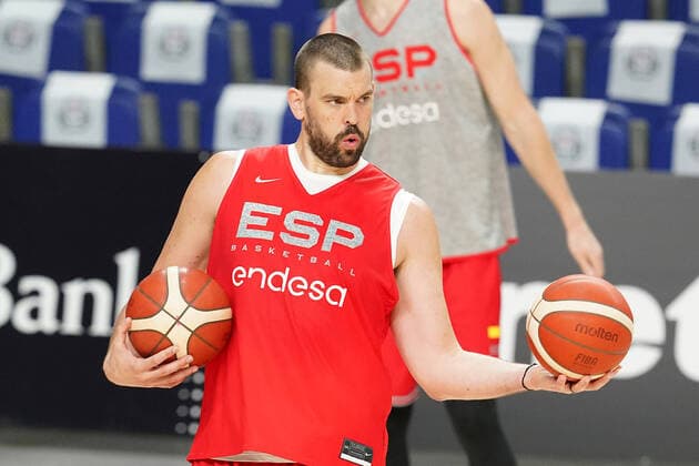 Spain s Marc Gasol during training session. July 2,2021. (2021070222)