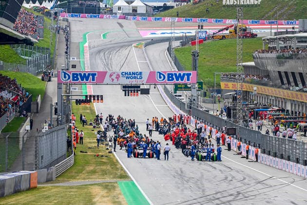 F1 Grand Prix of Austria Starting grid, F1 Grand Prix of Austria at Red Bull Ring on July 4, 2021 in Spielberg, Austria. (Photo by Mark Sutton LAT Motorsport Images FIA Pool via HOCH ZWEI) Spielberg Austria Poolfoto HOCH ZWEI Pool Motorsport Images ,EDITORIAL USE ONLY