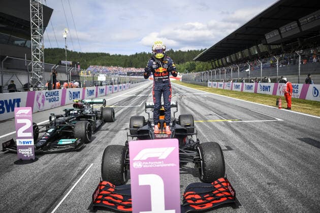 F1 Grand Prix of Austria 33 Max Verstappen (NED, Red Bull Racing), F1 Grand Prix of Austria at Red Bull Ring on July 4, 2021 in Spielberg, Austria. (Photo by Christian Bruna EPA FIA Pool via HOCH ZWEI) Spielberg Austria Poolfoto HOCH ZWEI Pool EPA-EFE ,EDITORIAL USE ONLY