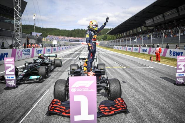 F1 Grand Prix of Austria 33 Max Verstappen (NED, Red Bull Racing), F1 Grand Prix of Austria at Red Bull Ring on July 4, 2021 in Spielberg, Austria. (Photo by Christian Bruna EPA FIA Pool via HOCH ZWEI) Spielberg Austria Poolfoto HOCH ZWEI Pool EPA-EFE ,EDITORIAL USE ONLY