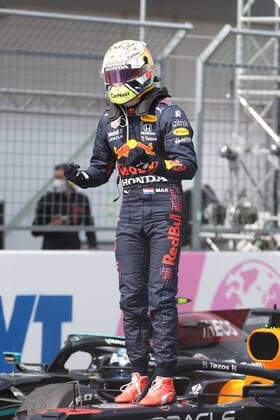 FORMULA 1 - GP of Austria 2021 SPIELBERG,AUSTRIA,04.JUL.21 - MOTORSPORTS, FORMULA 1 - Grand Prix of Austria, Red Bull Ring. Image shows the rejoicing of Max Verstappen (NED Red Bull Racing) .  GEPAxpictures xChristianxWalgram