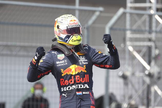 FORMULA 1 - GP of Austria 2021 SPIELBERG,AUSTRIA,04.JUL.21 - MOTORSPORTS, FORMULA 1 - Grand Prix of Austria, Red Bull Ring. Image shows the rejoicing of Max Verstappen (NED Red Bull Racing).  GEPAxpictures xChristianxWalgram