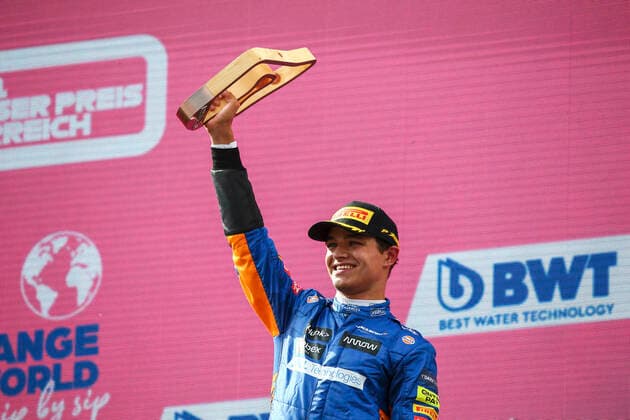 4 Lando Norris GBR, McLaren F1 Team , F1 Grand Prix of Austria at Red Bull Ring on July 4, 2021 in Spielberg, Austria Photo by HOCH ZWEI Spielberg Austria