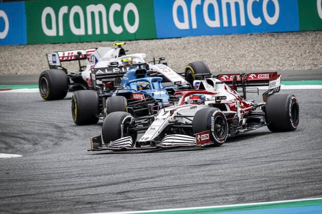7 Kimi Raikkonen FIN, Alfa Romeo Racing ORLEN , 14 Fernando Alonso ESP, Alpine F1 Team , F1 Grand Prix of Austria at Red Bull Ring on July 4, 2021 in Spielberg, Austria Photo by HOCH ZWEI Spielberg Austria