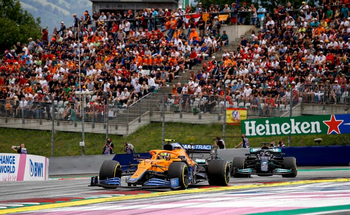4 Lando Norris GBR, McLaren F1 Team , F1 Grand Prix of Austria at Red Bull Ring on July 4, 2021 in Spielberg, Austria Photo by HOCH ZWEI Spielberg Austria