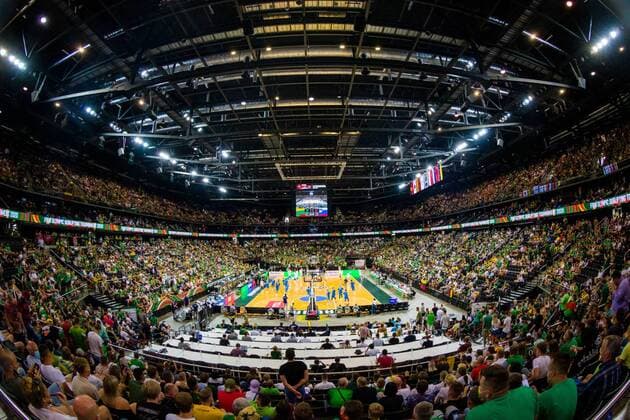 KOWNO, ZALGIRIO ARENA 04.07.2021 KWALIFIKACJE OLIMPIJSKIE TOKYO 2020 FIBA OLYMPIC QUALIFYING TOURNAMENT 2020 FINAL LITWA - SLOWENIA LITHUANIA - SLOVENIA NZ KIBICE FANS Pawel Pietranik NEWSPIX.pl --- Newspix.pl  PIETRANIK040721_010