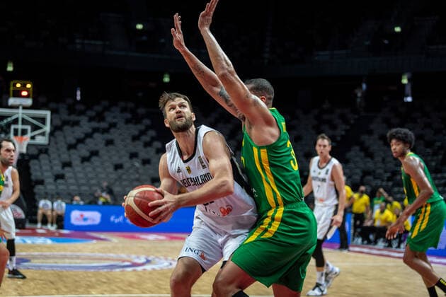 Basketball Split 04 07 2021 Olympic Qualification FIBA Olympic Qualifying Tournament 2020 Final Germany GER Brazil BRA Danilo Barthel Germany, No 22 rafael Hettsheimer Brazil, No 30