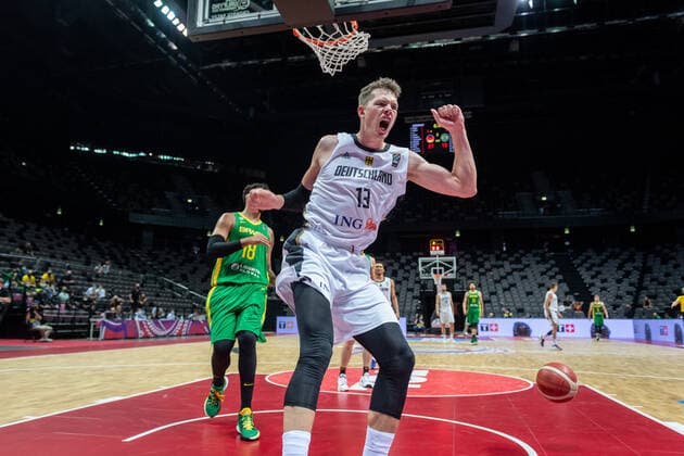 Basketball Split 04 07 2021 Olympic Qualification FIBA Olympic Qualifying Tournament 2020 Final Germany GER Brazil BRA Moritz Wagner Germany, No 13 Lucas Dias Brazil, No 18
