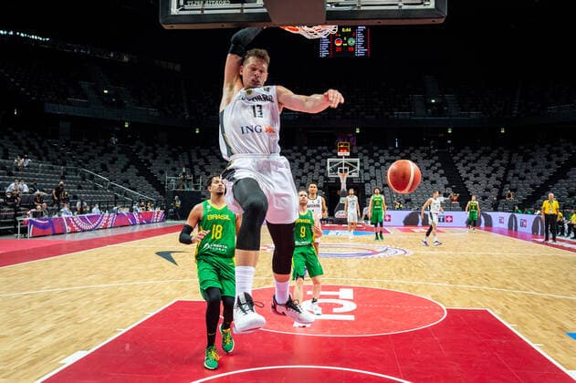 Basketball Split 04 07 2021 Olympic Qualification FIBA Olympic Qualifying Tournament 2020 Final Germany GER Brazil BRA Moritz Wagner Germany, No 13 Lucas Dias Brazil, No 18