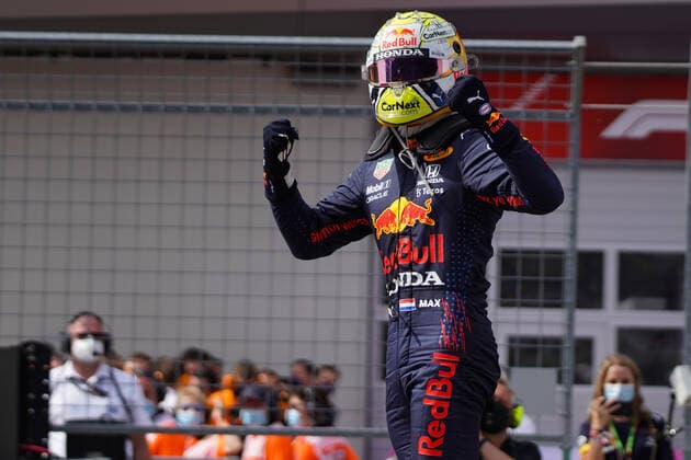 Mandatory Credit: Photo by Alessio Morgese LiveMedia Shutterstock (12195730b) Max Verstappen Win the race Formula 1 Championship Formula 1 BWT Grosser Preis Von Osterreich 2021 - Austrian Grand Prix, Spielberg, Austria - 04 Jul 2021 Formula 1 Championship Formula 1 BWT Grosser Preis Von Osterreich 2021 - Austrian Grand Prix, Spielberg, Austria - 04 Jul 2021  Copyright: xAlessioxMorgese LiveMedia Shutterstockx 12195730b