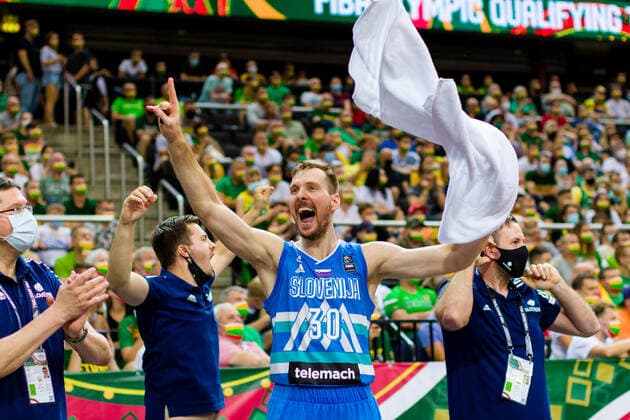 KOWNO, ZALGIRIO ARENA 04.07.2021 KWALIFIKACJE OLIMPIJSKIE TOKYO 2020 FIBA OLYMPIC QUALIFYING TOURNAMENT 2020 FINAL LITWA - SLOWENIA LITHUANIA - SLOVENIA NZ ZORAN DRAGIC (30) Pawel Pietranik NEWSPIX.pl --- Newspix.pl  PIETRANIK040721_094