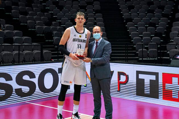 Basketball Split 04 07 2021 Olympic Qualification FIBA Olympic Qualifying Tournament 2020 Final Germany GER Brazil BRA Moritz Wagner Germany, No 13 MVP of the Final