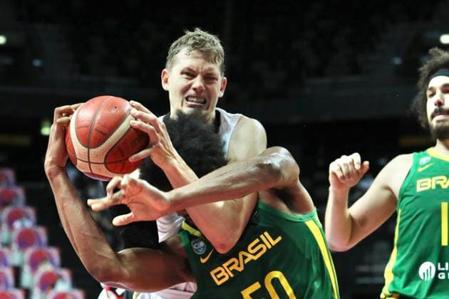 Germany v Brazil - Final: 2020 FIBA Men s Olympic Qualifying Tournament Moritz Wagner of Germany in action against Bruno Caboclo of Brazil during the 2020 FIBA Men s Olympic Qualifying Tournament final between Germany and Brazil at Spaladium Arena on July 4, 2021 in Split, Croatia. IvoxCagalj PIXSELL