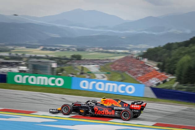 FORMULA 1 - GP of Austria 2021 SPIELBERG,AUSTRIA,04.JUL.21 - MOTORSPORTS, FORMULA 1 - Grand Prix of Austria, Red Bull Ring. Image shows Sergio Perez (MEX Red Bull Racing).  GEPAxpictures xManfredxBinder