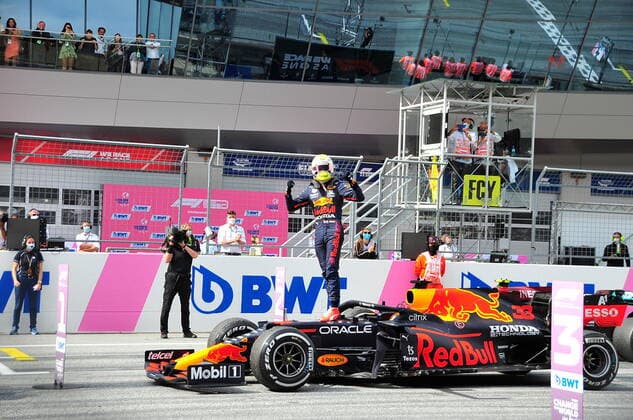 Formula 1 BWT Austrian Grand Prix 2021 04 07 2021, Red Bull Ring , Spielberg, Formula 1 BWT Austrian Grand Prix 2021 , in picture winner Max Verstappen NEL 33 , Red Bull Racing Honda nordphotoxGmbHx xBratic nph00250