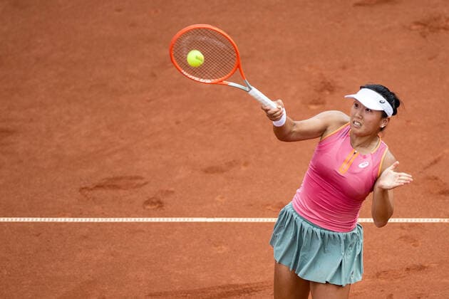 210705 Clarie Liu, USA, during Day 1 of the Nordea Open on 5 July 2021 in Bastad,  Copyright: MATHILDAxAHLBERG BB210705BB170