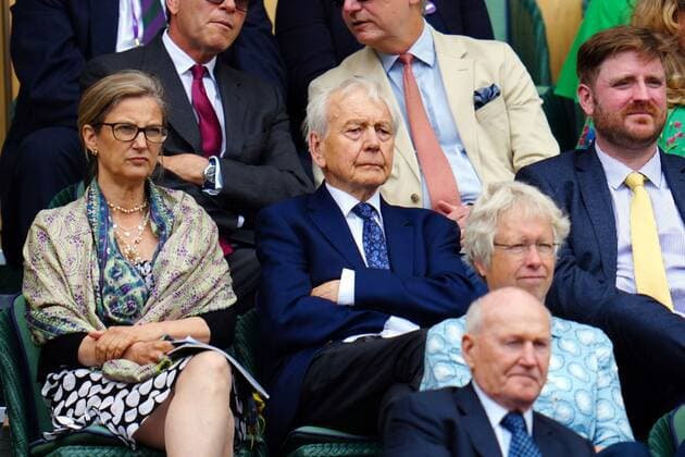 Mandatory Credit: Photo by Javier Garcia Shutterstock (12196117ch) John Humphries in the Royal Box Wimbledon Tennis Championships, Day 7, The All England Lawn Tennis and Croquet Club, London, UK - 05 Jul 2021 Wimbledon Tennis Championships, Day 7, The All England Lawn Tennis and Croquet Club, London, UK - 05 Jul 2021  Copyright: xJavierxGarcia Shutterstockx 12196117ch