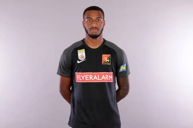 SOCCER - BL, Admira, photo shoot MARIA ENZERSDORF,AUSTRIA,05.JUL.21 - SOCCER - ADMIRAL Bundesliga, FC Admira Wacker Moedling, team photo shooting. Image shows Marlon Mustapha (Admira).  GEPAxpictures xWalterxLuger