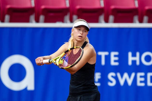 210705 Lisa Zaar, Sweden, during Day 1 of the Nordea Open on 5 July 2021 in Bastad,  Copyright: MATHILDAxAHLBERG BB210705BB287