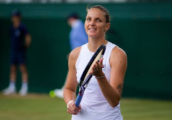 Mandatory Credit: Photo by Rob Prange Shutterstock (12196121u) Karolina Pliskova of the Czech Republic in action during the fourth round at the 2021 Wimbledon Championships Grand Slam tennis tournament Wimbledon Tennis Championships, Day 7, The All England Lawn Tennis and Croquet Club, London, UK - 05 Jul 2021 Wimbledon Tennis Championships, Day 7, The All England Lawn Tennis and Croquet Club, London, UK - 05 Jul 2021  Copyright: xRobxPrange Shutterstockx 12196121u