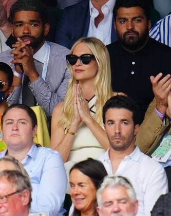 Mandatory Credit: Photo by Javier Garcia Shutterstock (12196117fc) Poppy Delevingne in the crowd on Centre Court Wimbledon Tennis Championships, Day 7, The All England Lawn Tennis and Croquet Club, London, UK - 05 Jul 2021 Wimbledon Tennis Championships, Day 7, The All England Lawn Tennis and Croquet Club, London, UK - 05 Jul 2021  Copyright: xJavierxGarcia Shutterstockx 12196117fc