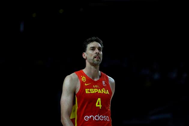 Spain s Pau Gasol reacts during a friendly match between Spain and Iran in the beginning of the preparation stage for the Tokyo 2020 Olympic Games, Olympische Spiele, Olympia, OS basketball tournament, at WiZink Center in Madrid, Spain, 05 July 2021. EFE. JuanJo Martín Spain - Iran !ACHTUNG: NUR REDAKTIONELLE NUTZUNG!  Copyright: xJUANJOxMARTINx GRAF4393 20210705-dc166e9733f50ccda08c396396ab6563ac6cba1d