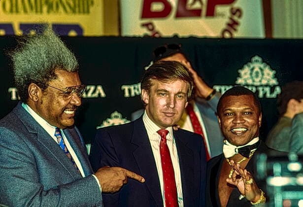 Boxing Tyson Spinks press conference, PK, Pressekonferenz 1988 Don King , Donald Trump and Butch Lewis at press conference to announce 1988 fight with Mike Tyson against Michael Spinks. New York Plaza Hotel NY United States Copyright: xStevenxExxSutton DUOMO PCNx BX8802_003447