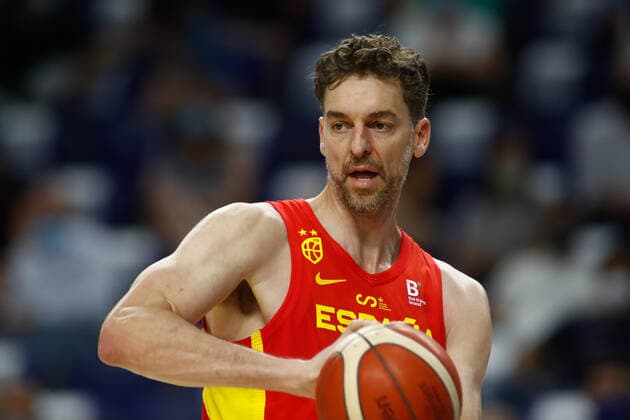 July 5, 2021, MADRID, MADRID, SPAIN: Pau Gasol of Spain in action during the Tokyo 2020 Challenge preparatory basketball match played between Spain and Iran at Wizink Center on July 05, 2021 in Madrid, Spain. MADRID SPAIN - ZUMAa181 20210705_zaa_a181_196 Copyright: xOscarxJ.xBarrosox