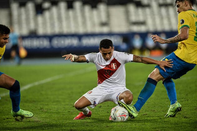 Brasil x Peru Semifinal Copa América RIO DE JANEIRO, RJ - 05.07.2021: BRASIL X PERU SEMIFINAL COPA AMÉRICA - Yotun during Brazil x Peru, a match valid for the 2021 Copa America semifinals, held at the Nilton Santos Stadium, located in the city of Rio de Janeiro, RJ, this Monday (5th). (Photo: Nayra Halm Fotoarena) x2089644x  NayraxHalm