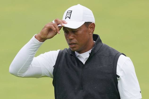 Mandatory Credit: Photo by BPI Shutterstock (10340798ae) Tiger Woods looks dejected after finishing his round and missing the cut The 148th Open Championship, Round 2, Royal Portrush Golf Club, Northern Ireland, UK - 19 Jul 2019 The 148th Open Championship, Round 2, Royal Portrush Golf Club, Northern Ireland, UK - 19 Jul 2019  Copyright: xBPI Shutterstockx 10340798ae