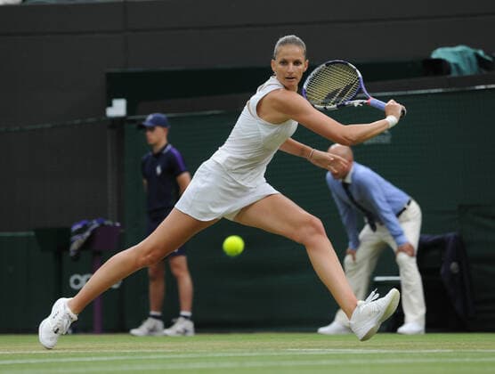 Lawn Tennis - 2021 All England Championships - Week Two - Tuesday - Wimbledon Ladies - Karolina Pliskova v Viktorija Golubic Karolina Pliskova 