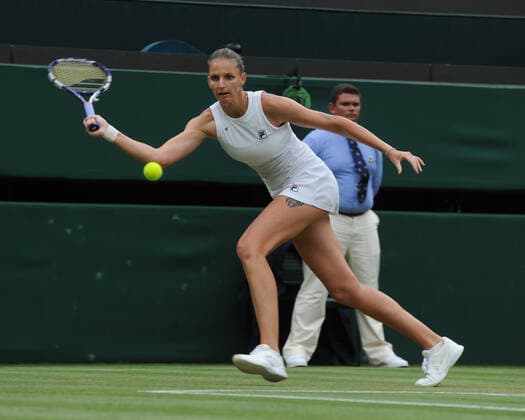 Lawn Tennis - 2021 All England Championships - Week Two - Tuesday - Wimbledon Ladies - Karolina Pliskova v Viktorija Golubic Karolina Pliskova 