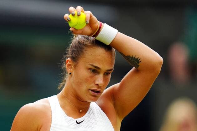 Mandatory Credit: Photo by Javier Garcia Shutterstock (12197711av) Aryna Sabalenka during her quarter-final match Wimbledon Tennis Championships, Day 8, The All England Lawn Tennis and Croquet Club, London, UK - 06 Jul 2021 Wimbledon Tennis Championships, Day 8, The All England Lawn Tennis and Croquet Club, London, UK - 06 Jul 2021  Copyright: xJavierxGarcia Shutterstockx 12197711av