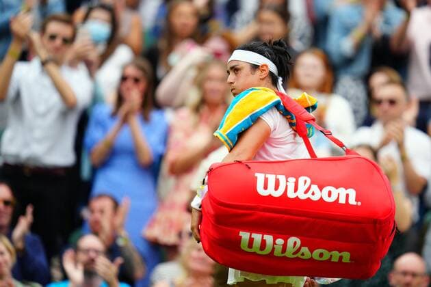 Mandatory Credit: Photo by Javier Garcia Shutterstock (12197711ep) Ons Jabeur walking off court after defeat in her quarter-final match Wimbledon Tennis Championships, Day 8, The All England Lawn Tennis and Croquet Club, London, UK - 06 Jul 2021 Wimbledon Tennis Championships, Day 8, The All England Lawn Tennis and Croquet Club, London, UK - 06 Jul 2021  Copyright: xJavierxGarcia Shutterstockx 12197711ep