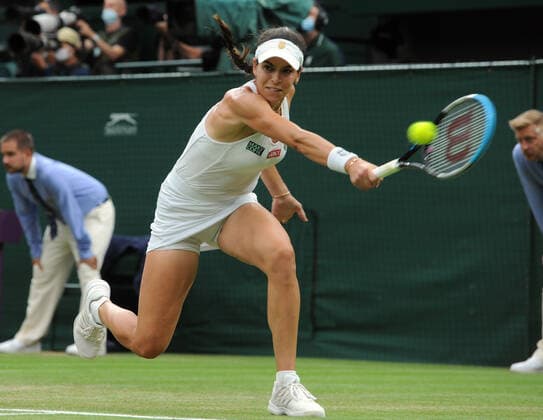 Lawn Tennis - 2021 All England Championships - Week Two - Tuesday - Wimbledon Ladies - Ashley Barty v Ajia Tomljanovic Ajia Tomljanovic 