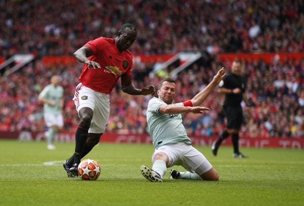 Mandatory Credit: Photo by Anna Gowthorpe BPI Shutterstock (10248694bt) Dwight Yorke of Manchester United, ManU and Lothar Matthaus of Bayern Munich Manchester United v Bayern Munich, 1999 Treble Reunion, Football, Old Trafford, Manchester, UK - 26 May 2019 EDITORIAL USE ONLY No use with unauthorised audio, video, data, fixture lists (outside the EU), club league logos or live services. Online in-match use limited to 45 images (+15 in extra time). No use to emulate moving images. No use in betting, games or single club league player publications services. Manchester United v Bayern Munich, 1999 Treble Reunion, Football, Old Trafford, Manchester, UK - 26 May 2019 EDITORIAL USE ONLY No use with unauthorised audio, video, data, fixture lists (outside the EU), club league logos or live services. Online in-match use limited to 45 images (+15 in extra time). No use to emulate moving images. No use in betting, games or Copyright: xAnnaxGowthorpe BPI Shutterstockx 10248694bt