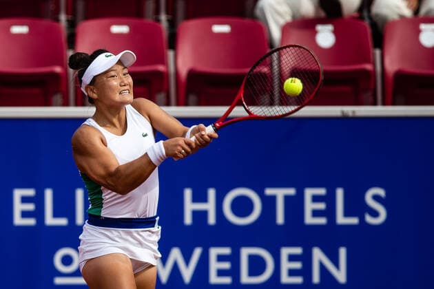 210706 Grace Min, USA, during day 2 of the Nordea Open on July 6, 2021 in Bastad,  Copyright: MATHILDAxAHLBERG BB210706ZD017