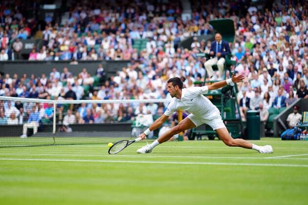 Mandatory Credit: Photo by Javier Garcia Shutterstock (12199110ac) Novak Djokovic during his quarter-final match Wimbledon Tennis Championships, Day 9, The All England Lawn Tennis and Croquet Club, London, UK - 07 Jul 2021 Wimbledon Tennis Championships, Day 9, The All England Lawn Tennis and Croquet Club, London, UK - 07 Jul 2021  Copyright: xJavierxGarcia Shutterstockx 12199110ac
