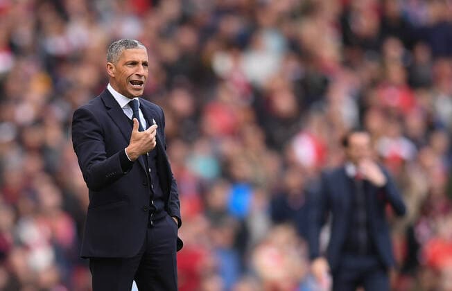 Fußball, Trainerhistorie Brighton & Hove Albion von 1901 bis heute Mandatory Credit: Photo by Joe Toth BPI Shutterstock (10228768o) Brighton & Hove Albion Manager Chris Hughton Arsenal v Brighton & Hove Albion, Premier League, Football, Emirates Stadium, London, UK - 05 May 2019 EDITORIAL USE ONLY No use with unauthorised audio, video, data, fixture lists (outside the EU), club league logos or live services. Online in-match use limited to 45 images (+15 in extra time). No use to emulate moving images. No use in betting, games or single club league player publications services. Arsenal v Brighton & Hove Albion, Premier League, Football, Emirates Stadium, London, UK - 05 May 2019 EDITORIAL USE ONLY No use with unauthorised audio, video, data, fixture lists (outside the EU), club league logos or live services. Online in-match use limited to 45 images (+15 in extra time). No use to emulate moving images. No use in betting, games or  Copyright: xJoexToth BPI Shutterstockx 10228768o