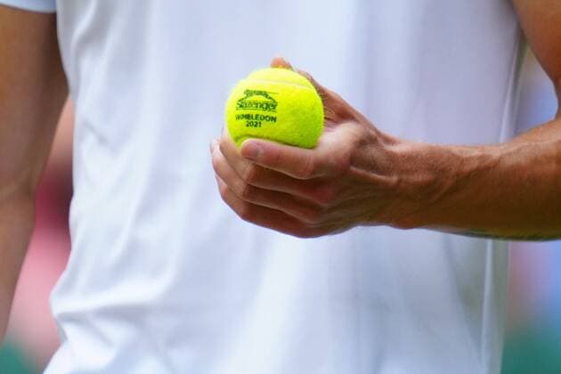 Mandatory Credit: Photo by Javier Garcia Shutterstock (12199110by) Slazenger tennis ball Wimbledon Tennis Championships, Day 9, The All England Lawn Tennis and Croquet Club, London, UK - 07 Jul 2021 Wimbledon Tennis Championships, Day 9, The All England Lawn Tennis and Croquet Club, London, UK - 07 Jul 2021  Copyright: xJavierxGarcia Shutterstockx 12199110by
