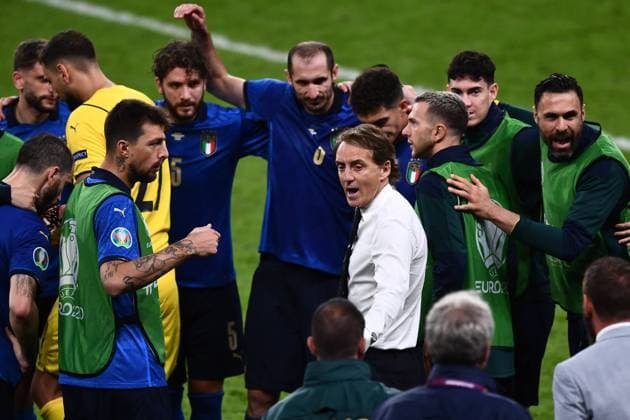 Mg Londra (Inghilterra) 06 07 2021 - Euro 2020 Italia-Spagna foto Matteo Gribaudi Image nella foto: Roberto Mancini 