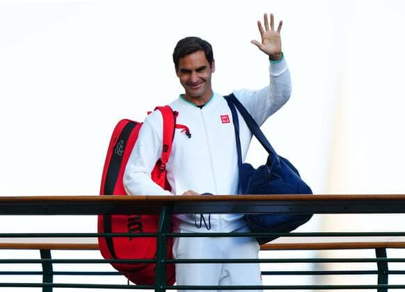Mandatory Credit: Photo by Javier Garcia Shutterstock (12199110gv) Roger Federer waves goodbye to fans as he leaves Wimbledon after defeat Wimbledon Tennis Championships, Day 9, The All England Lawn Tennis and Croquet Club, London, UK - 07 Jul 2021 Wimbledon Tennis Championships, Day 9, The All England Lawn Tennis and Croquet Club, London, UK - 07 Jul 2021  Copyright: xJavierxGarcia Shutterstockx 12199110gv