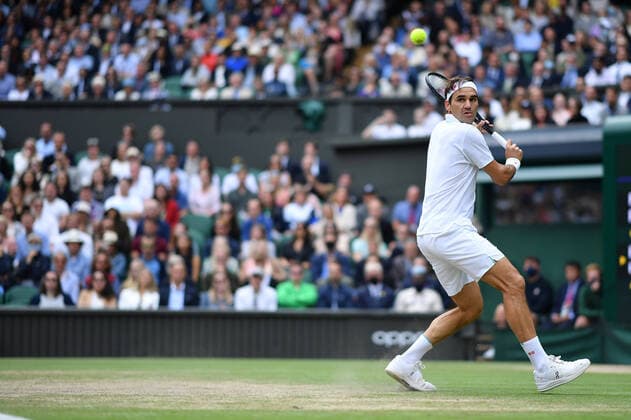 Roger Federer (Sui) TENNIS : Wimbledon 2021 - 07 07 2021 AntoineCouvercelle Panoramic 