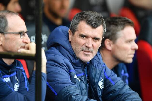 Mandatory Credit: Photo by Jon Hobley News Images Shutterstock (10208458d) 19th April 2019, Bramall Lane, Sheffield, England; Sky Bet Championship, Sheffield United vs Nottingham Forest ; Nottingham Forest Assistant Manager Roy Keane Credit: Jon Hobley News Images English Football League images are subject to DataCo Licence Sheffield United v Nottingham Forest, Sky Bet Championship, Football, Bramall Lane, Sheffield, UK - 19 Apr 2019 EDITORIAL USE ONLY No use with unauthorised audio, video, data, fixture lists (outside the EU), club league logos or live services. Online in-match use limited to 45 images (+15 in extra time). No use to emulate moving images. No use in betting, games or single club league player publications services. Sheffield United v Nottingham Forest, Sky Bet Championship, Football, Bramall Lane, Sheffield, UK - 19 Apr 2019 EDITORIAL USE ONLY No use with unauthorised audio, video, data, fixture lists (outside the EU), club league logos or live services. Online in-match use limited to 45 images (+15 in extra time). No use to emulate moving images. No use in betting, games or  Copyright: xJonxHobley NewsxImages Shutterstockx 10208458d
